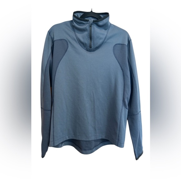Outerknown Men’s Activewear Quarter-zip top. Navy blue. Size medium - Picture 1 of 10